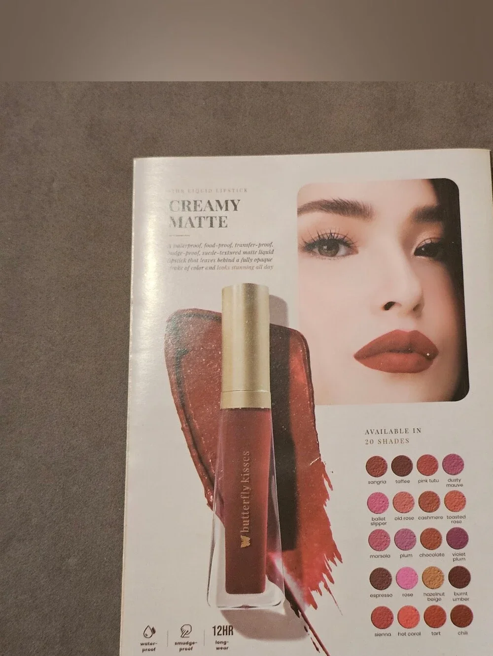 Butterfly Kisses Waterproof Matte Creamy Lipstick (PINK TUTU)
